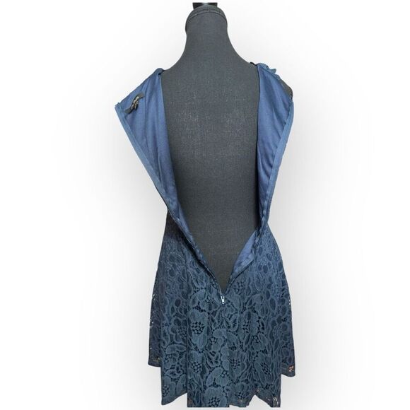 NWOT City Studio Womens Lace Fit & Flare Dress Navy Size 7 - Picture 7 of 12